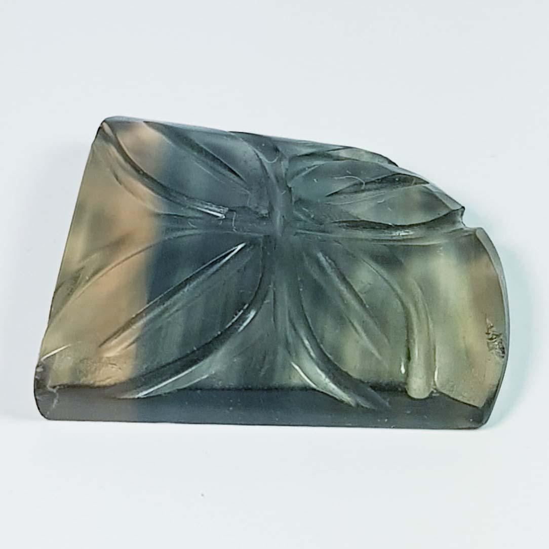 22.05 Ct Natural Bicolor Fluorite Fancy Flower Cut (1 of 5)