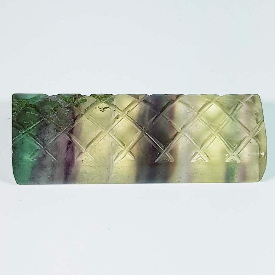 23.95 Ct Natural Bicolor Fluorite Rectangular Flower (1 of 5)