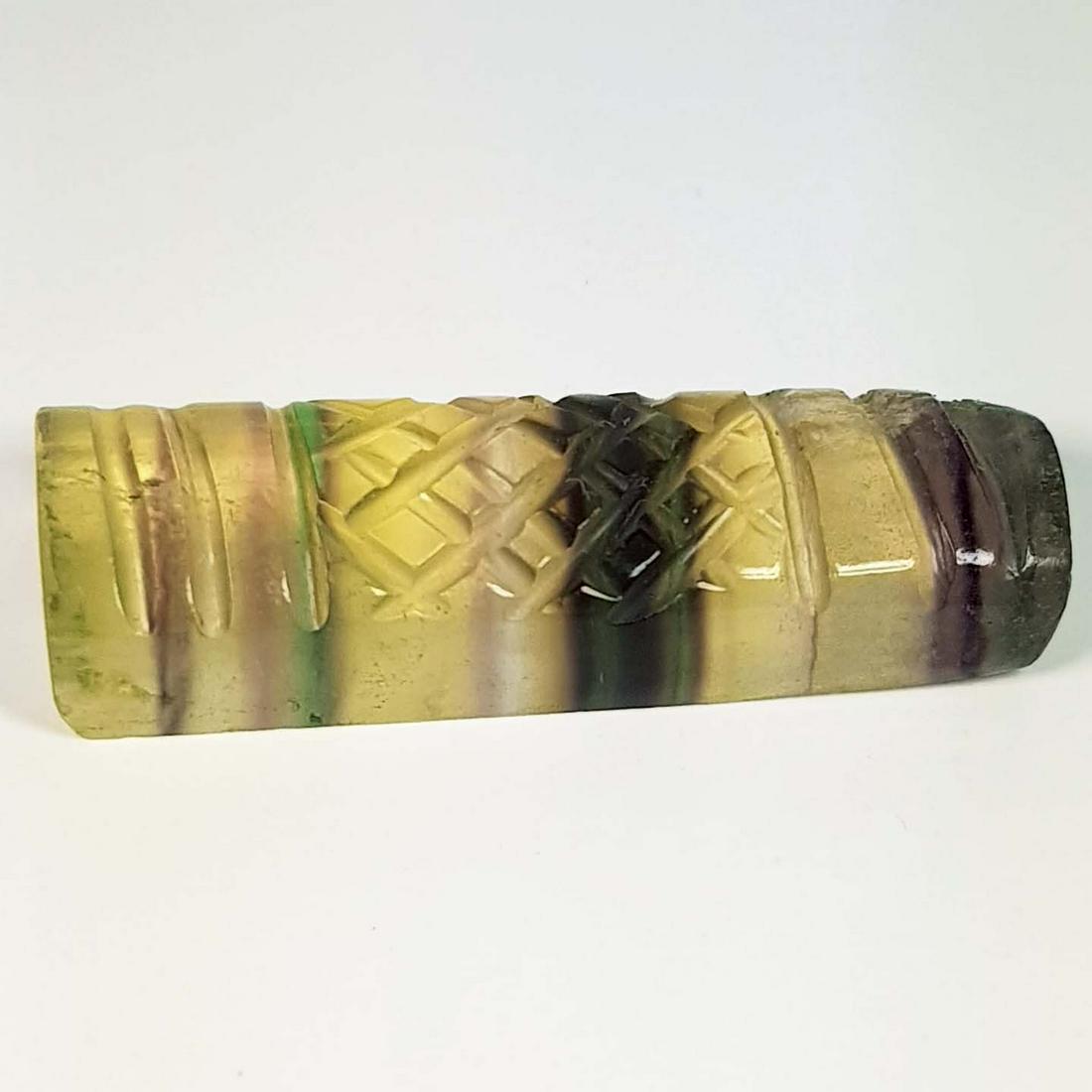 22.75 Ct Natural Bicolor Fluorite Rectangular Flower (1 of 5)