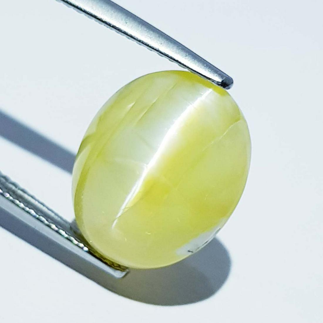 9.93 ct Natural Opal Cat's Eye: No Reserve! Title: 9.93 ct Natural Opal Cat's Eye Color/Clarity: Semi Transparent Carat Weight: 9.93 Size/Dimensions: 14.50 x 11.60 x 10.00 Additional Information: Oval - Africa Shipping: Domestic: F