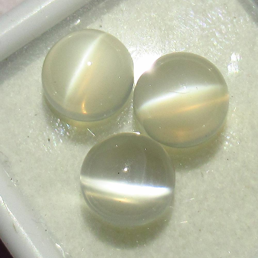 4.64 Ct Natural 3 Moonstone Round Set (1 of 2)