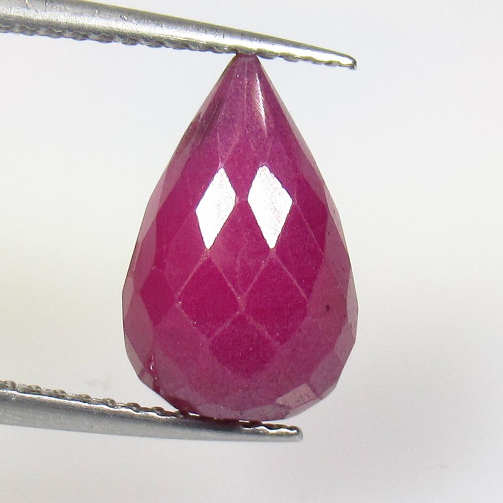 7.03 Ct Natural Red Ruby Pear Drop Beads (1 of 2)