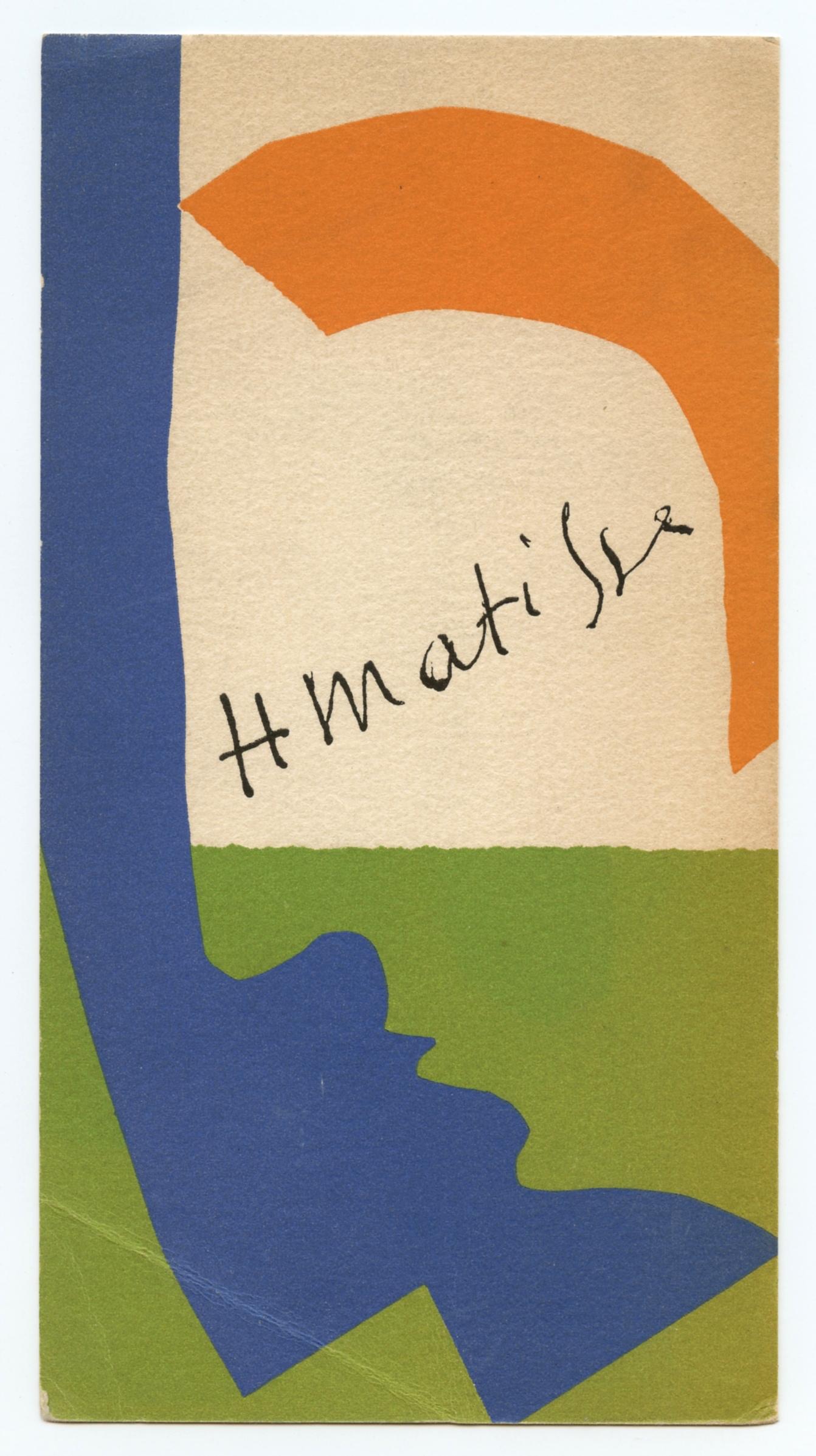 Henri Matisse pochoir | Papiers decoupes: Medium: pochoir (after the decoupage). This small but rare print was hand-colored in 1953 in the Ateliers du Coloris Moderne under the direction of Y. F. Wils, and published in Paris the same year by 