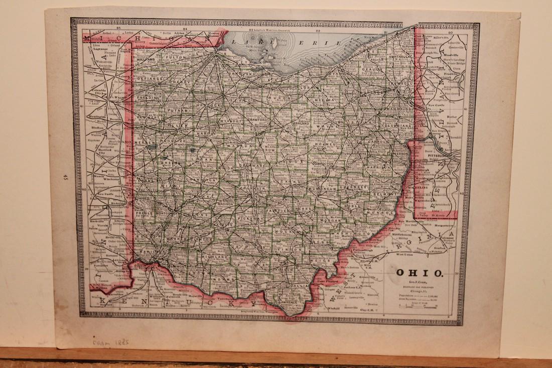 1885 Ohio Map (1 of 3)