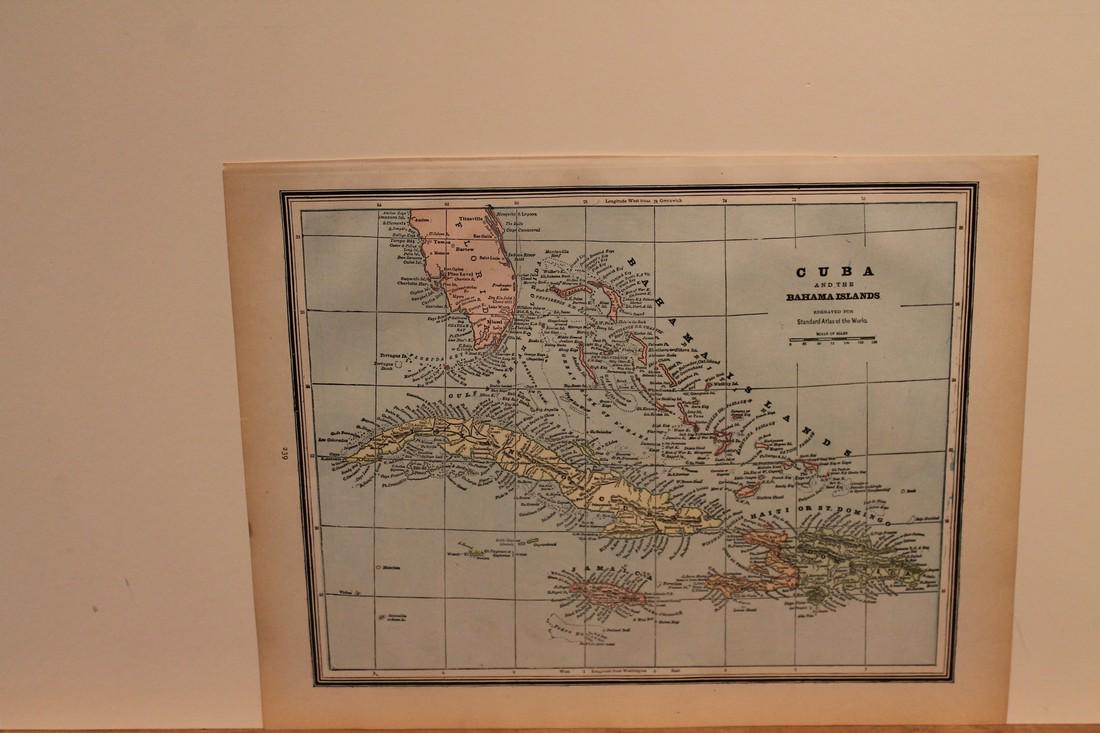 1899 Cuba and Bahamas Map (1 of 3)