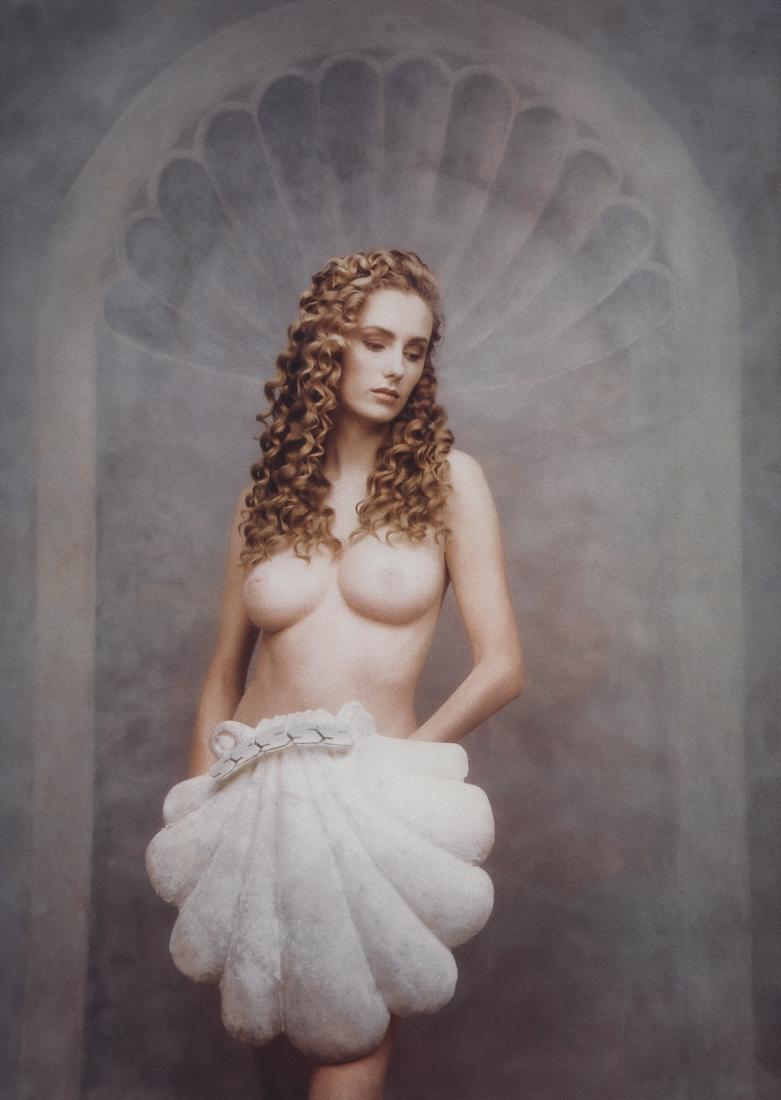 JOYCE TENNESON - Susan Allcorn as Cancer: Artist: Joyce Tenneson Title: Susan Allcorn as Cancer Medium: Photo Litho, 2015, Italy Dimensions: 7.5x10.6" Description: Heat Wax Mounted on 11x14" Conservation Board Artist Bio: Joyce Tenneson is an