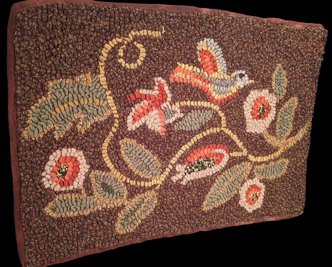 Sweet Bird Leafs & Flowers Small Hooked Rug (1 of 4)