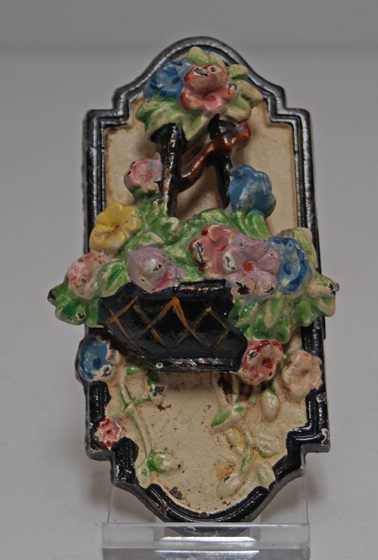 Flowers in Basket Cast Iron Hubley Doorknocker (1 of 4)
