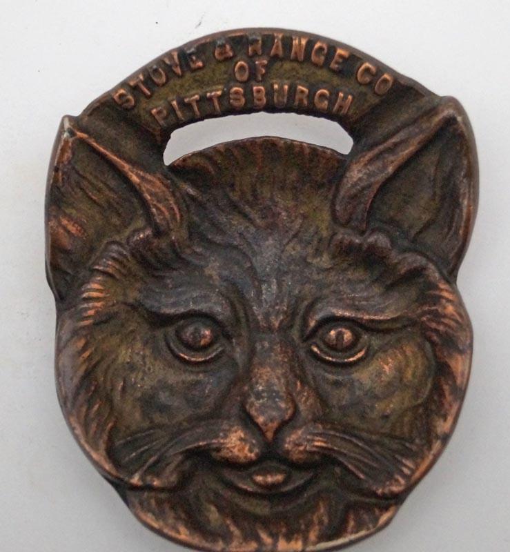 Advertising Cat Brass Tip Tray or Desk Accessory (1 of 3)