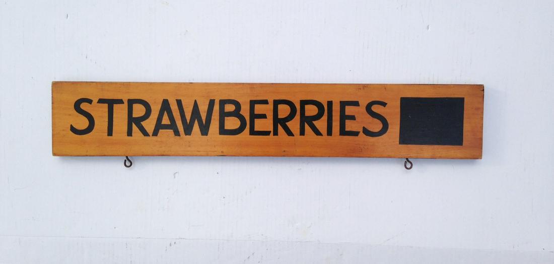 C 1950 Vermont Strawberries Sign (1 of 4)