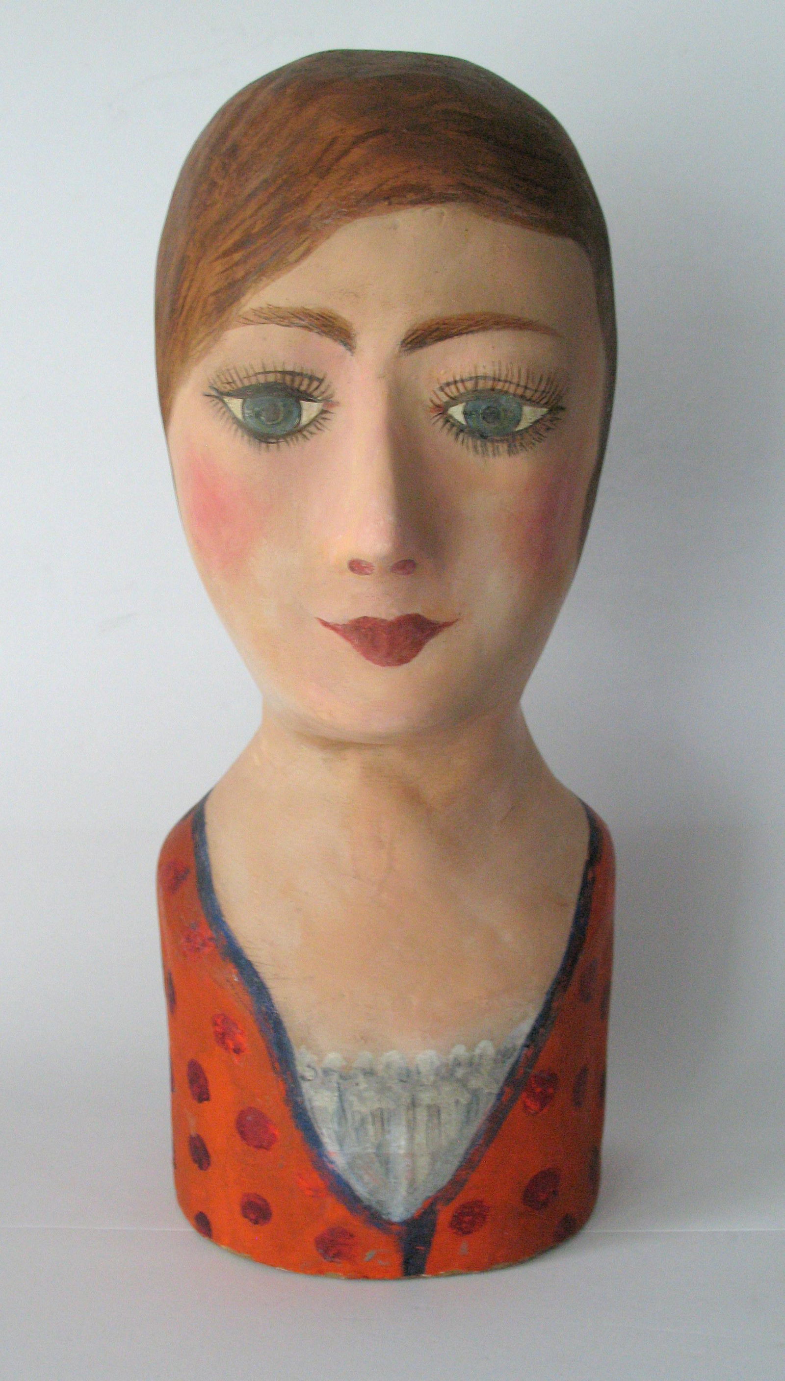 Early French Milliners Head Hat Stand (1 of 11)