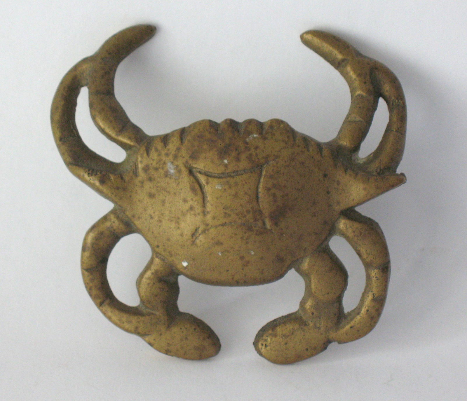 Vintage Cast Brass Blue Crab Bottle Opener (1 of 4)