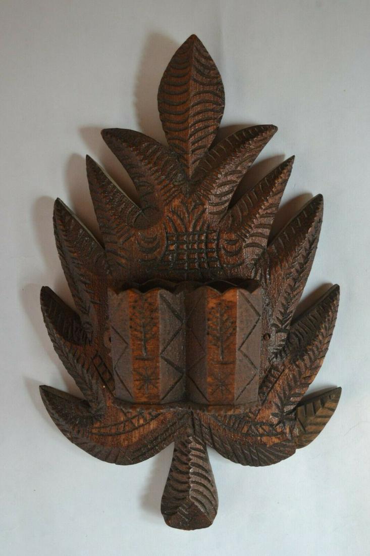 Tramp Art Hanging Match Holder (1 of 3)