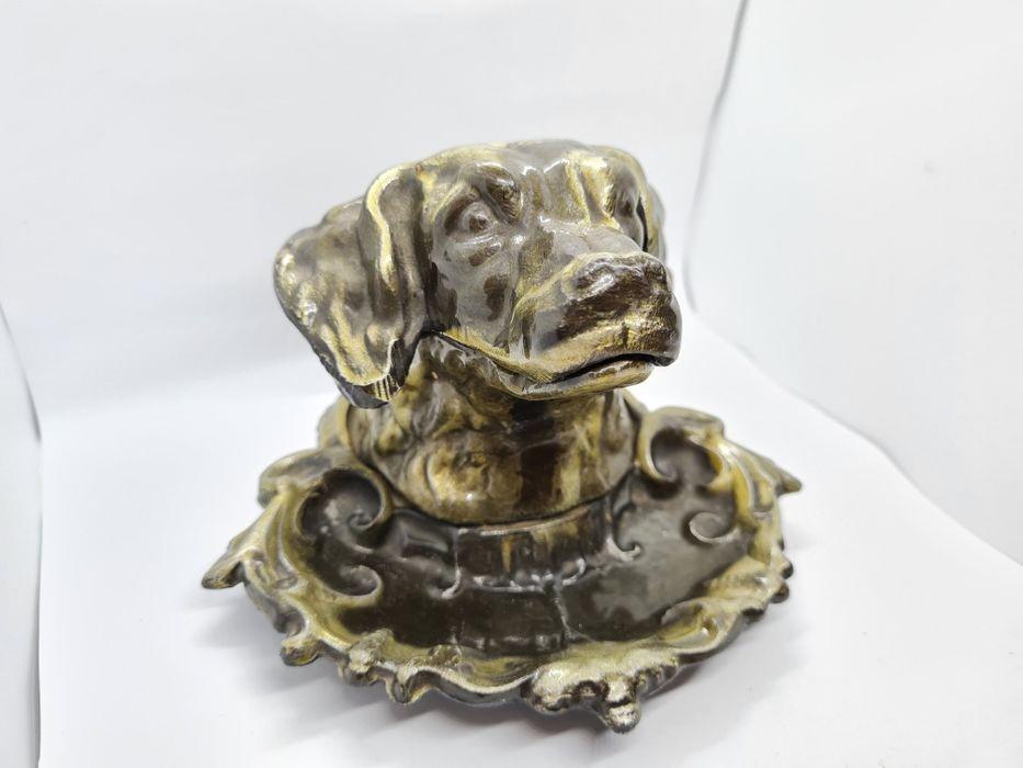 Vintage ashtray dog metal ash-pot Soviet USSR ash-stand (1 of 5)
