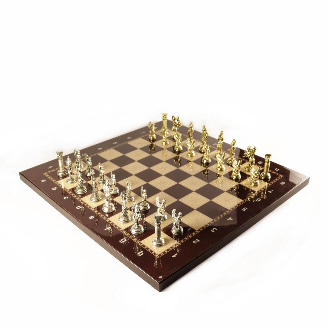Metal Chess Set Pegasus Horses Chessboard Roman Empire (1 of 8)