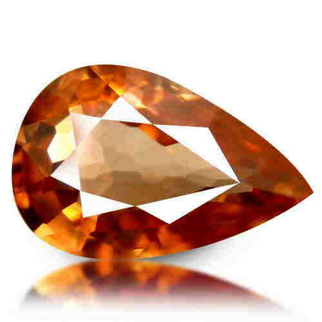 Natural Zircon Ultra Rare Colour 1.24ct Pear Cut VVS: Title: Natural Zircon Ultra Rare Colour 1.24ct Pear Cut VVS Additional Information: 1 x Natural Zircon 1.24ct Pear Cut Rich Golden Brownish/Orangish VVS - Shape: Pear Cut - Weight: 1.24ct - Colour: Ul