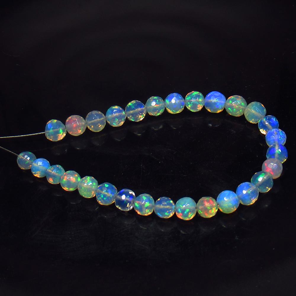 11.90 Ct Natural 29 Multi-Color Fire Opal Ball Beads (1 of 2)