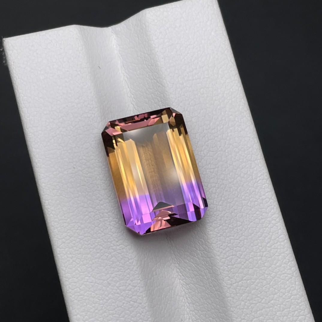 Natural Emerald Cut 14.71 Carats Ametrine Loose (1 of 9)