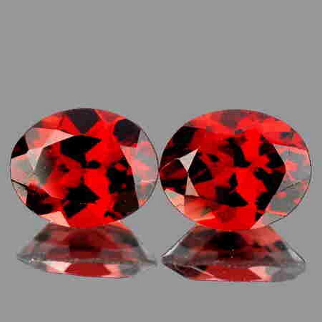 10x8 mm 2 pcs Oval Best AAA Fire AAA Red Mozambique (1 of 2)