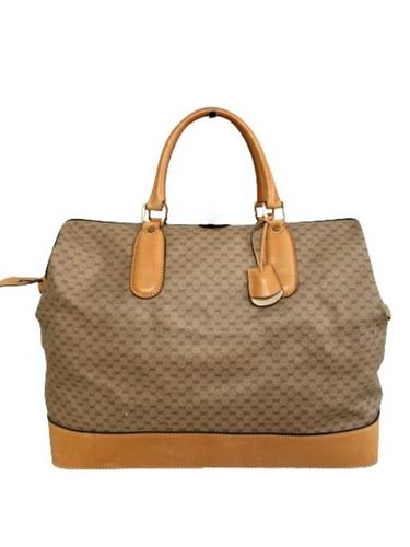 Gucci Travel handbag in beige monogram coated canvas (1 of 12)