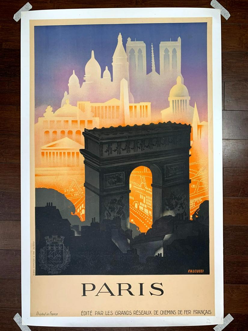 Paris Arc de Triumph - Art by Robert Falcucci (1930) (1 of 4)