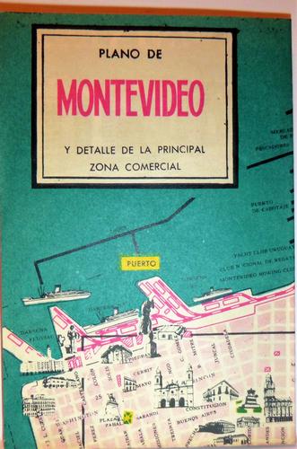 Plano De Montevideo c1961: Title/Content of Map: Plano De Montevideo c1961 Date Printed: c1961 Material/Medium: paper Size: approx 12.5x15.5 open, approx 4.6 inches folded Additional Info: c1961. 8-fold. approx 12.5x15.5 open, 