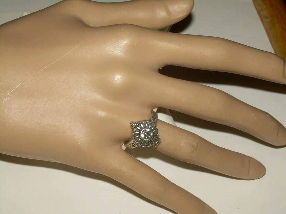 Vintage 925 Poison Ring, Sun Face, Size 9, 4.5 grams (1 of 20)