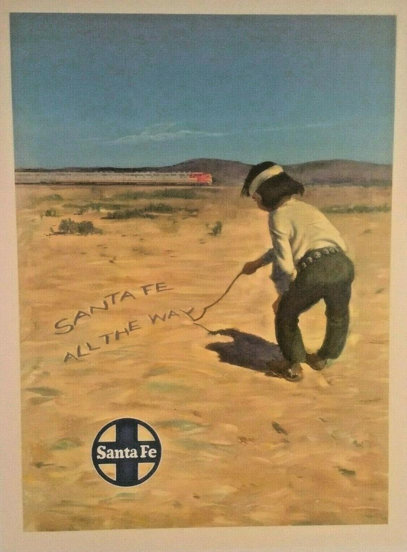 Original Vintage c.1950 Santa Fe Railroad Native (1 of 4)