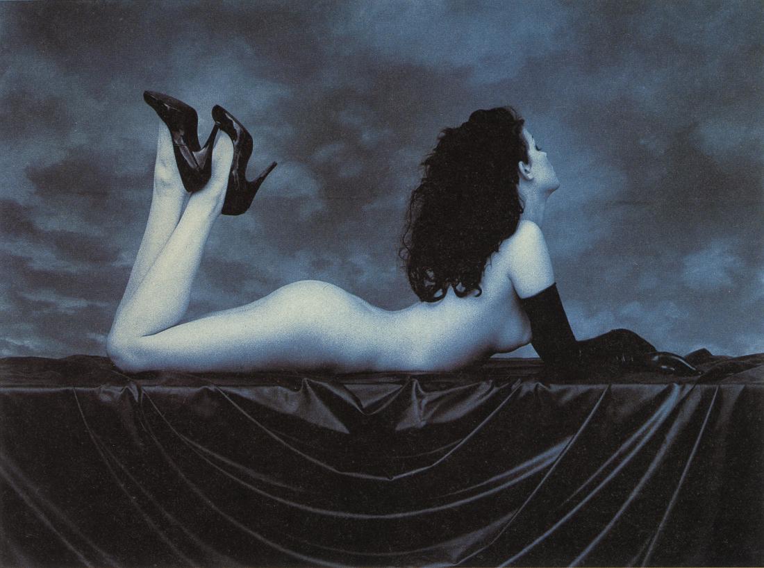 BOB CARLOS CLARKE - Blue Nude: Artist: Bob Carlos Clarke Title: Blue Nude Medium: Photo Litho, 1985, Italy Dimensions: 7.65x5.7" Description: Heat Wax Mounted on 8.5x11" Conservation Board Artist Bio: Robert "Bob" Carlos Clarke (19