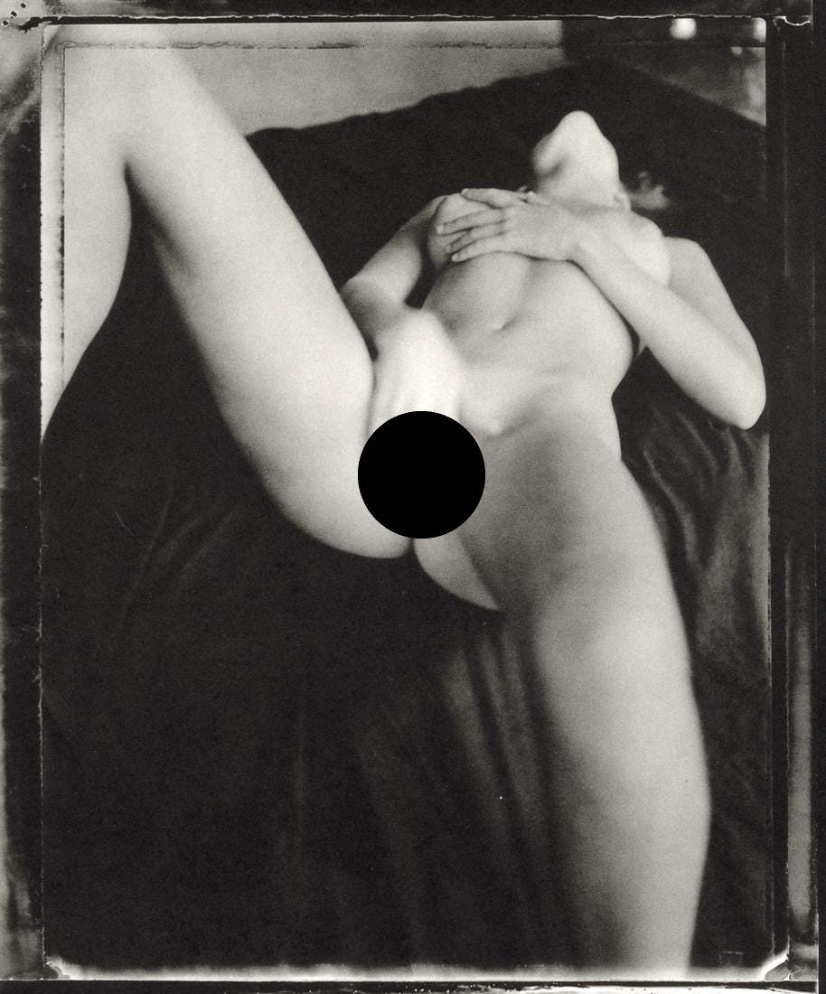 PATRICK DEMARCHELIER - Nude, New York, 1994: Artist: Patrick Demarchelier Title: Nude, New York, 1994 Medium: Photo Litho, 1997, USA Dimensions: 5.9x7.1" Description: Heat Wax Mounted on 8.5x11" Conservation Board Artist Bio: Patrick Demarchelie