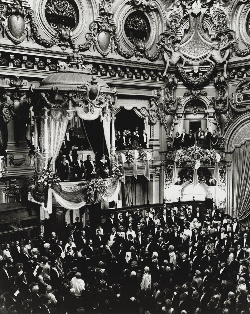 HELMUT NEWTON - A Night at the Opera, Monte Carlo: Artist: Helmut Newton Title: A Night at the Opera, Monte Carlo, 1988 Medium: Photo Litho, 2009, Italy Dimensions: 9.55x11.95" Description: Heat Wax Mounted on 12x16" Conservation Board Artist Bio: Hel
