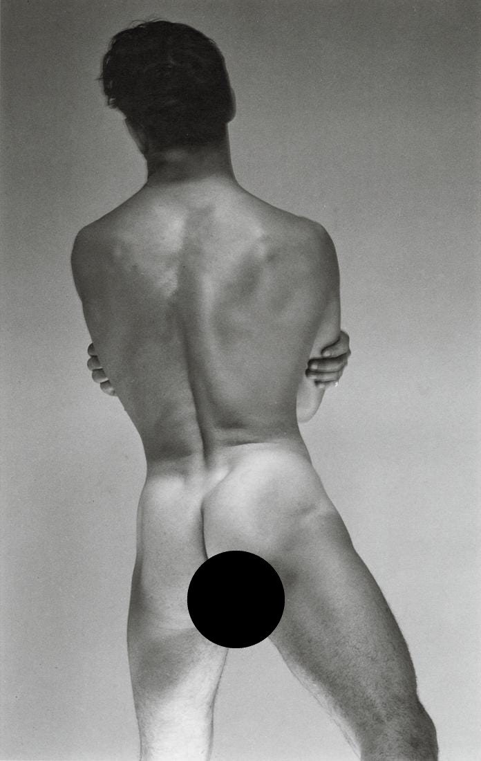 GEORGE PLATT-LYNES - Male Nude, 1952: Artist: George Platt-Lynes Title: Male Nude, 1952 Medium: Photo Litho, 1993, USA Dimensions: 5.35x8.45" Description: Heat Wax Mounted on 8.5x11" Conservation Board Artist Bio: George Platt Lynes was a