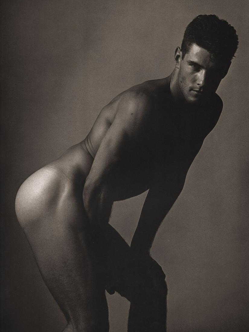 KEN HAAK - Male Nude ,1980: Artist: KEN HAAK Print Title: Male Nude 1980 Medium: Tri-tone Photo-lithographs (Limited edition of 5000) Printed in the 1980’s, in the US Image size (inches) approx. 12.5 x 10” Ken Haak(1923 - 19