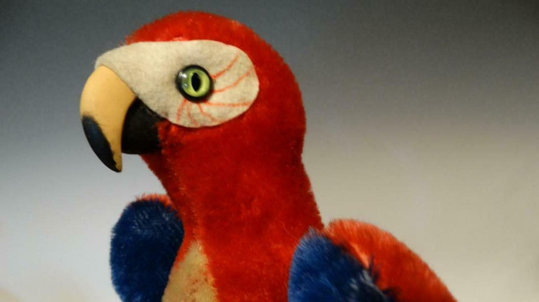 1962 STEIFF RED PARROT LORA MOHAIR 22CM 9 INCHES (1 of 18)