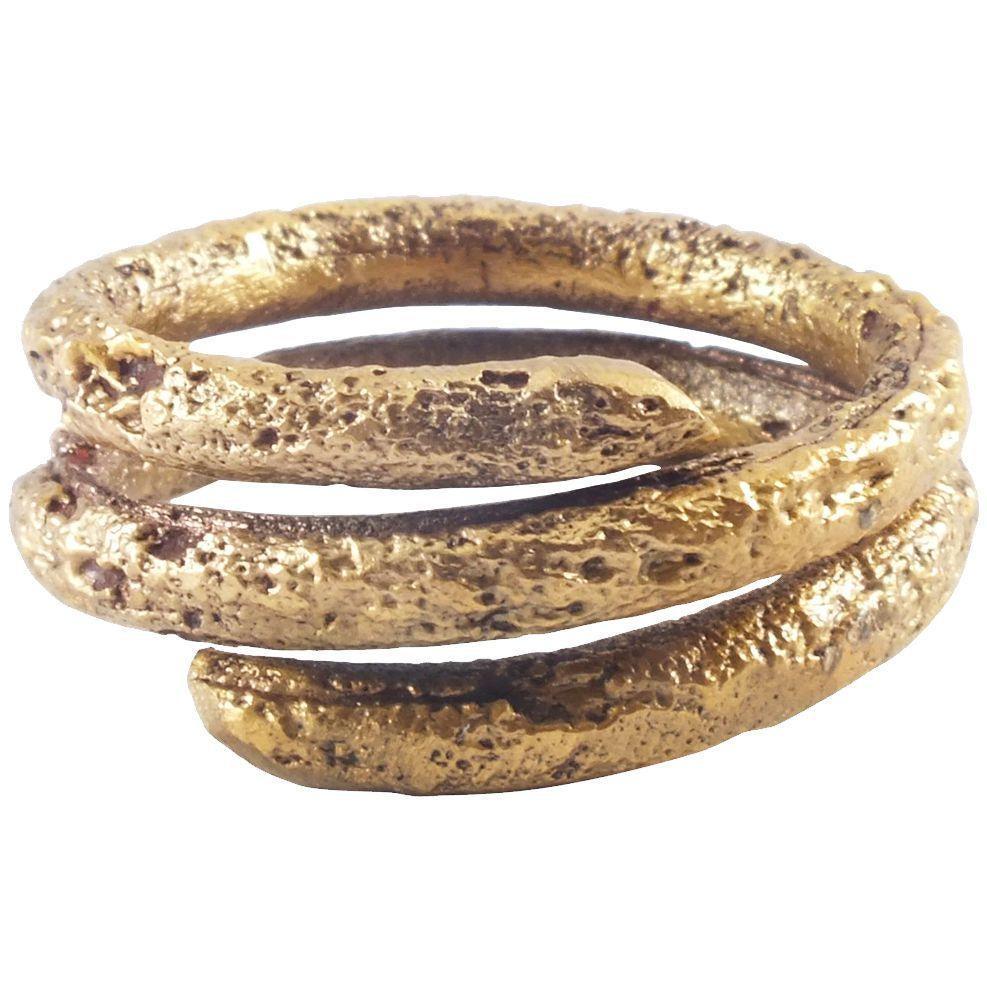 FINE VIKING COIL RING 850-1050 AD SIZE 11 1/4 (1 of 3)