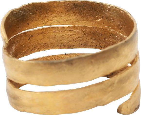 ANCIENT VIKING COIL RING C.850-1050 AD SIZE 11 1/4 (1 of 3)