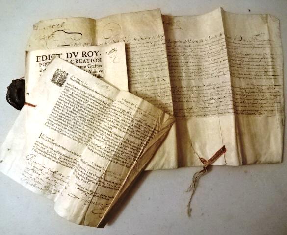 1640 Rare Manuscript Louis XIII Dauphine (1 of 5)