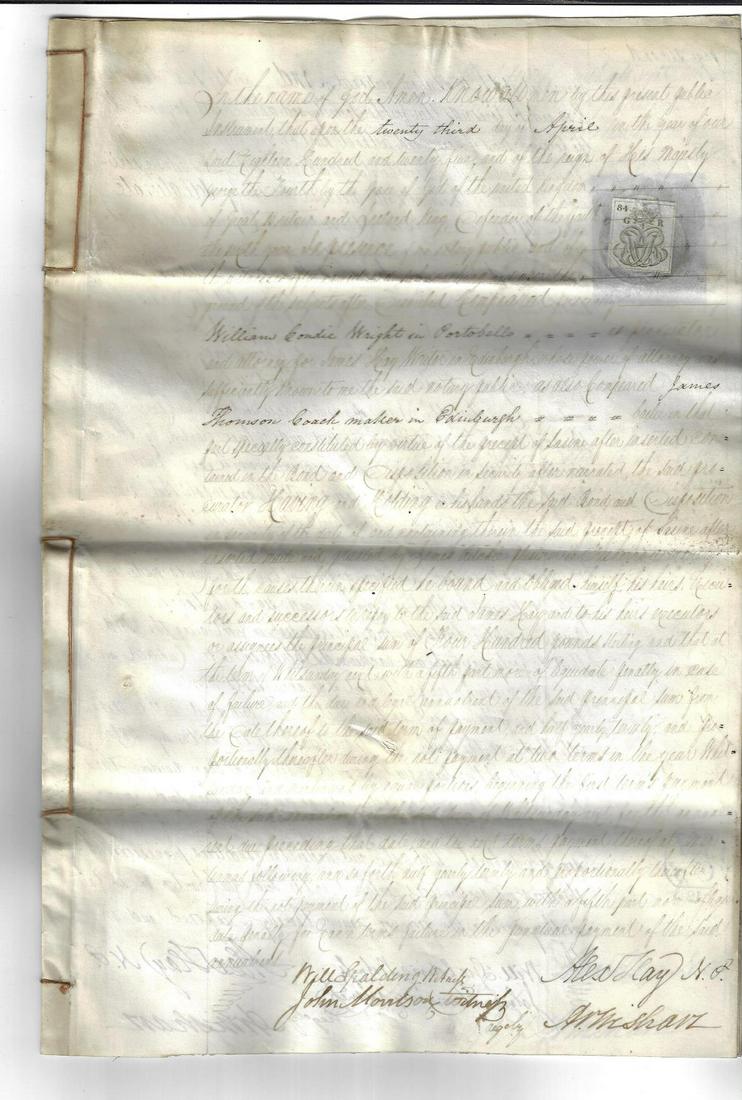 1825 Vellum Legal Manuscript Scotland (1 of 2)