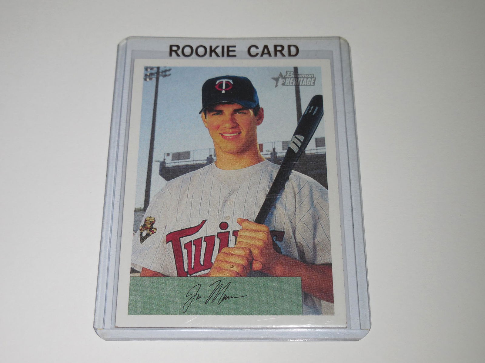 2002 BOWMAN HERITAGE JOE MAUER ROOKIE CARD TWINS (1 of 2)