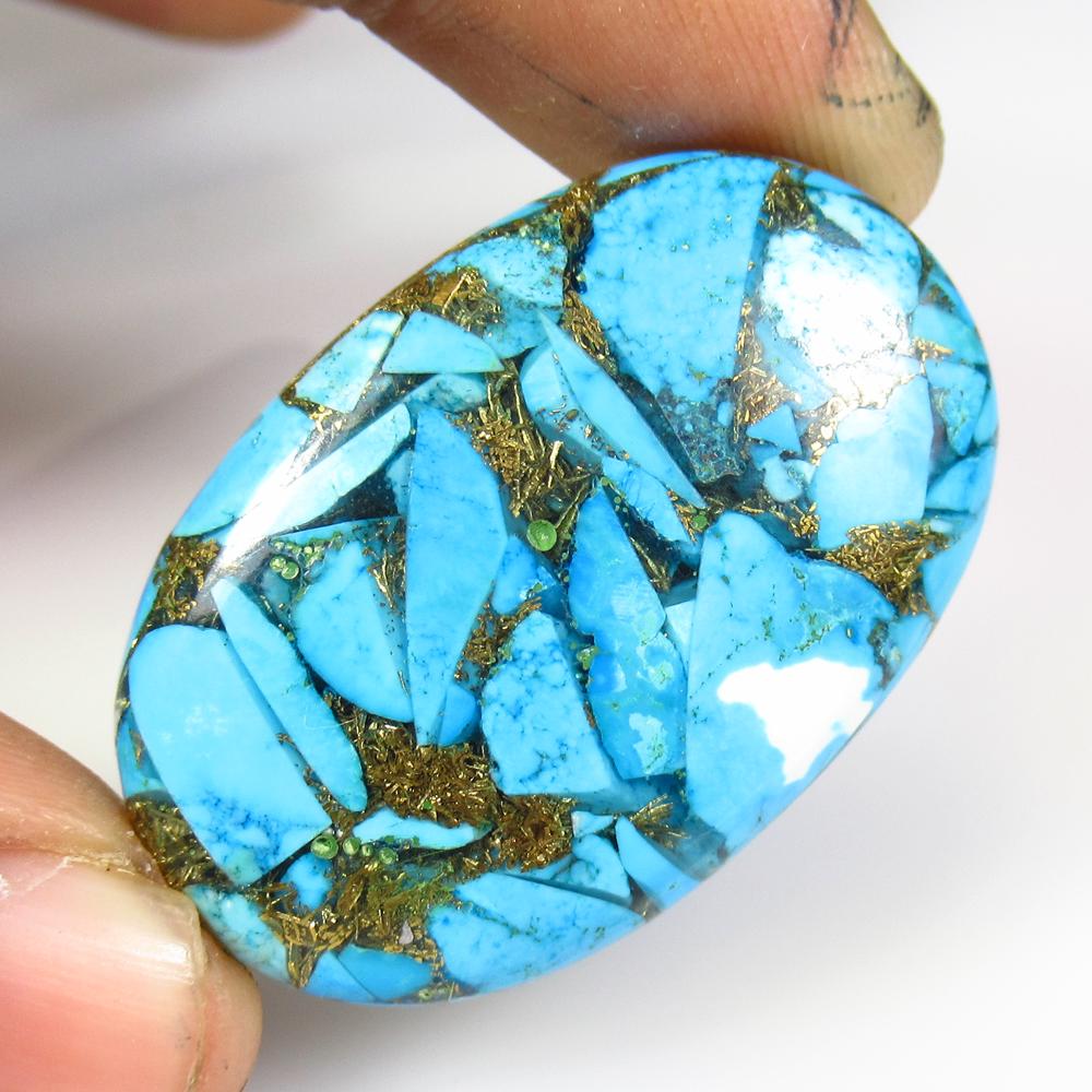 46.00 Ct Natural Copper Turquoise Oval Cab (1 of 2)