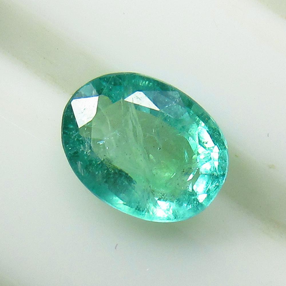 1.10 Ct Natural Zambian Emerald Oval Cut (1 of 2)