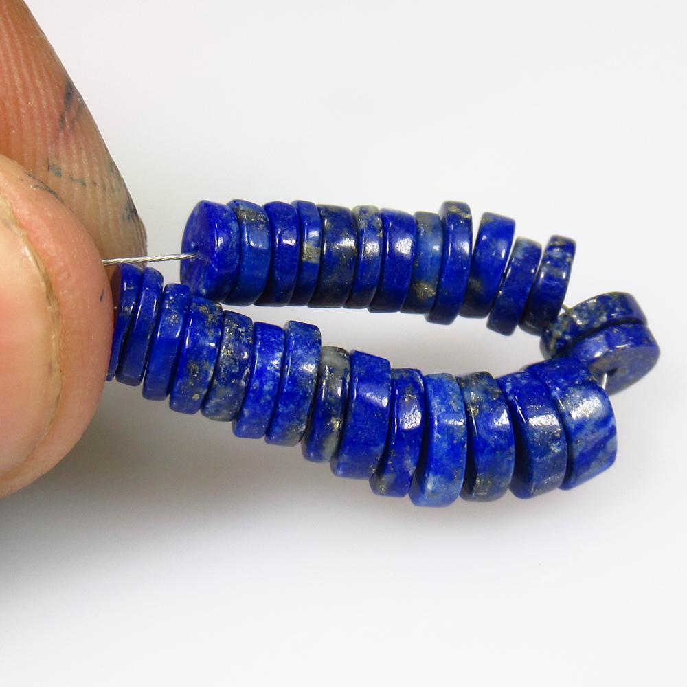 17.40 Ct Natural 28 Lapis Lazuli Drilled Round Beads: No Reserve! Title: 17.40 Ct Natural 28 Lapis Lazuli Drilled Round Beads Stone Clarity: Opaque Gemstones: Natural Lapis Lazuli Beads Carat Weights: 17.4 Size/Dimensions: 5.40 - 6.80 mm / 28 PC's Additi