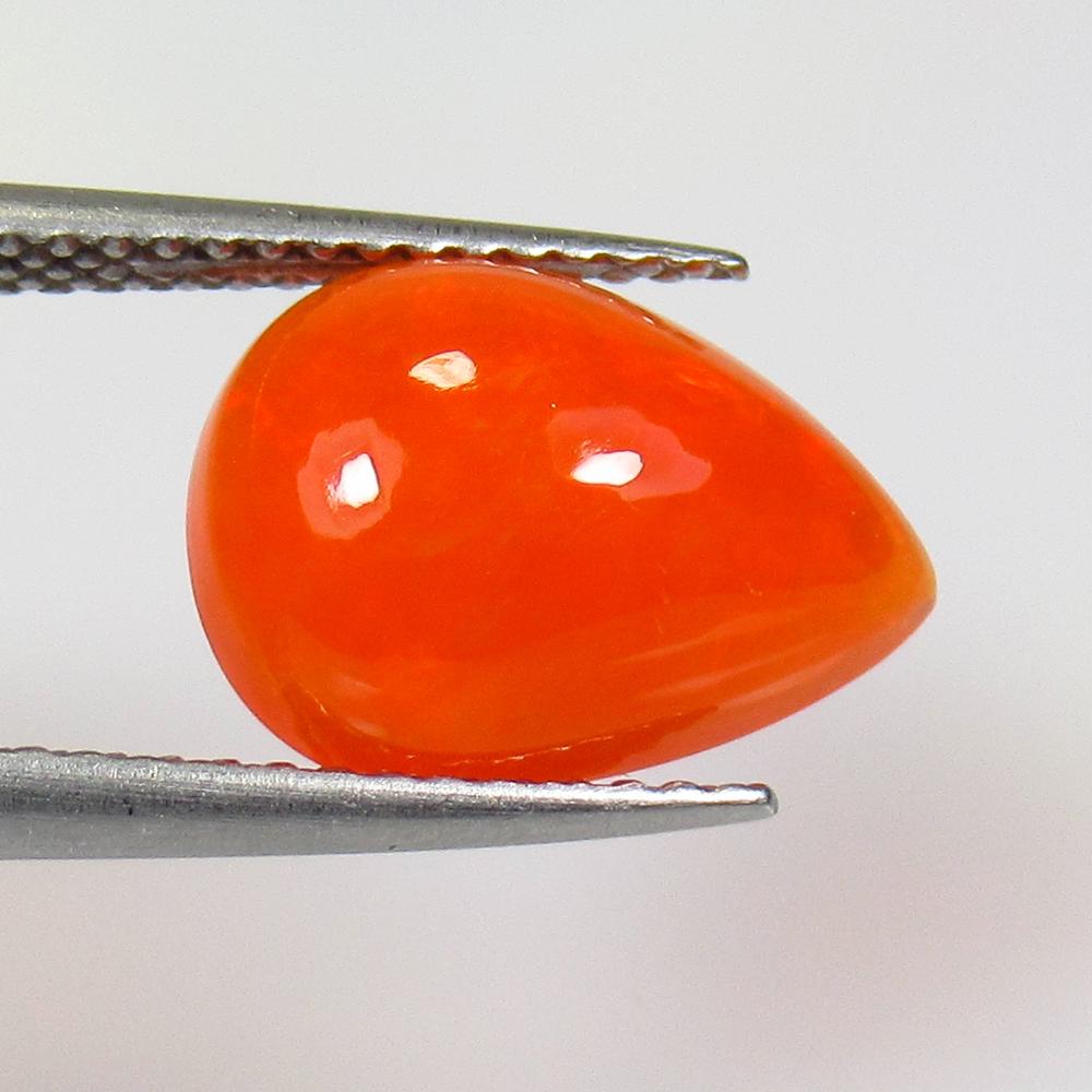 2.17 Ct Natural Ethiopian Orange Fire Opal Pear Cab (1 of 2)