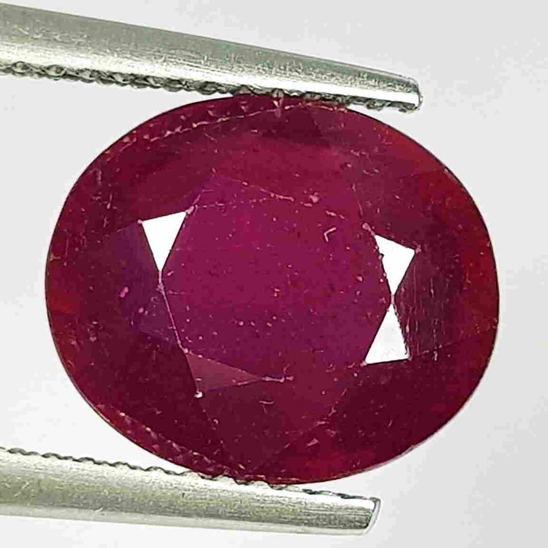 5.93 Ct  Natural Ruby Oval Cut (1 of 5)