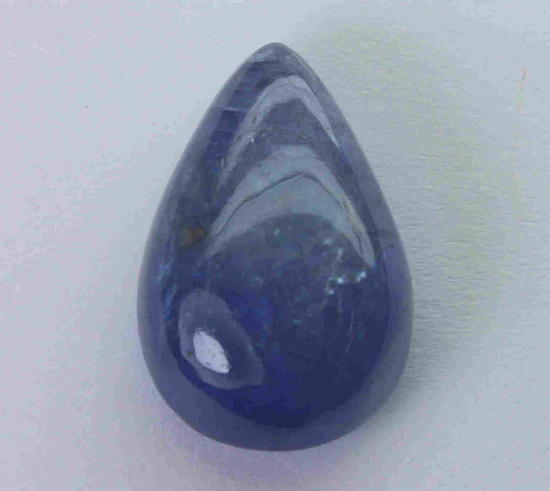 12.31 Cts Natural Tanzanite: No Reserve! Title: 12.31 Cts Natural Tanzanite Additional Information: Gemstone : Natural Tanzanite Origin : Tanzania Weight : 12.31 carats Dimensions : 17.78x11.76x6.92 mm Shape : Pear Cabochon Color