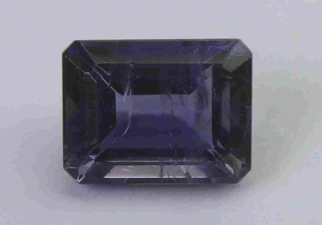 1.63 Cts Natural Iolite: No Reserve! Title: 1.63 Cts Natural Iolite Additional Information: Gemstone: Natural Iolite Weight: 1.63 Carats Measurements: 8.25x6.28x4.47 mm Shape / Cut: Rectangular Cut Colour: Violet Blue Transpa