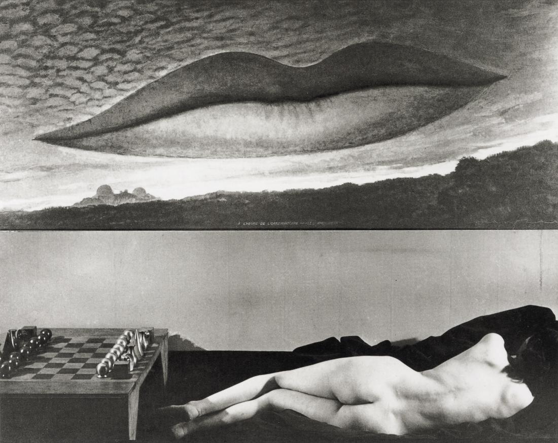 MAN RAY - A L'heure de l'Observatoire, Les amoureux: Artist: Man Ray Title: From the Series A L'heure de l'Observatoire, Les amoureux, 1934 Medium: Photo Litho, 2000, Germany Dimensions: 9.15x9.9" Description: Heat Wax Mounted on 11x14" Conservation Boa