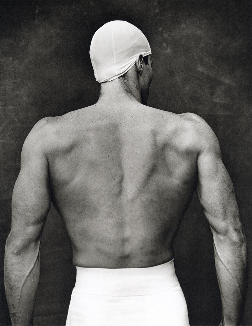 BRUCE WEBER - Jerry Spencer, Swimmer, 1983: Artist: Bruce Weber Title: Jerry Spencer, Swimmer, University Of Nebraska, Colorado Sports Festival, 1983 Medium: Photogravure, 1988, Spain Dimensions: 8.7x11.25" Description: Heat Wax Mounted on 12x1
