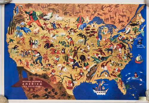 1946 Gropper Map of American Folklore -- William (1 of 1)