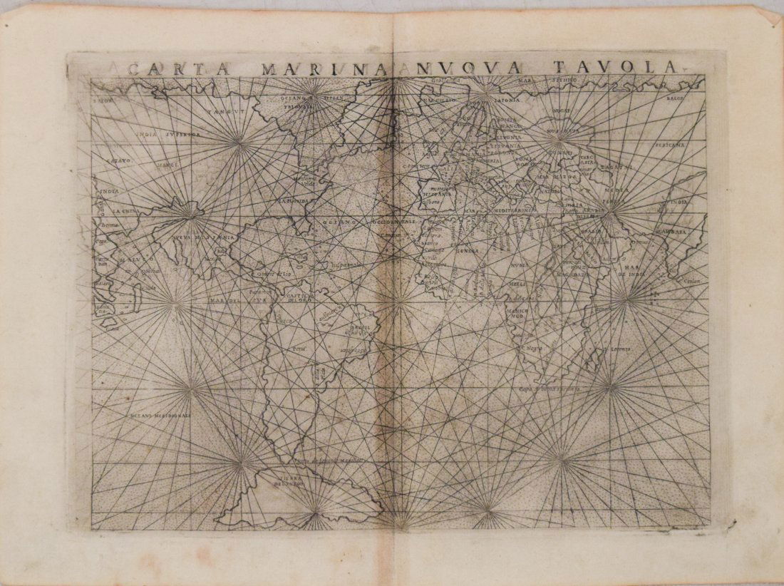 1574 Ruscelli World Mariner's Map - Carta Marina Nuova (1 of 1)